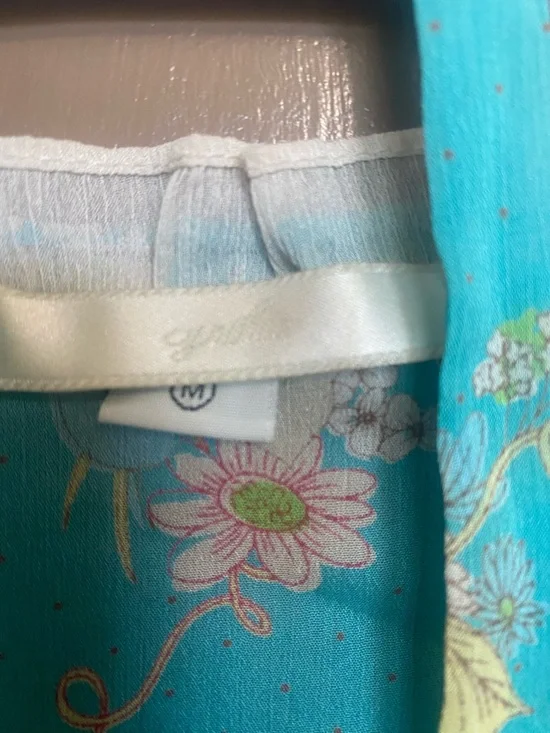 Cynthia Rowley Sheer Floral Ruffle Blouse - Picture 3 of 3